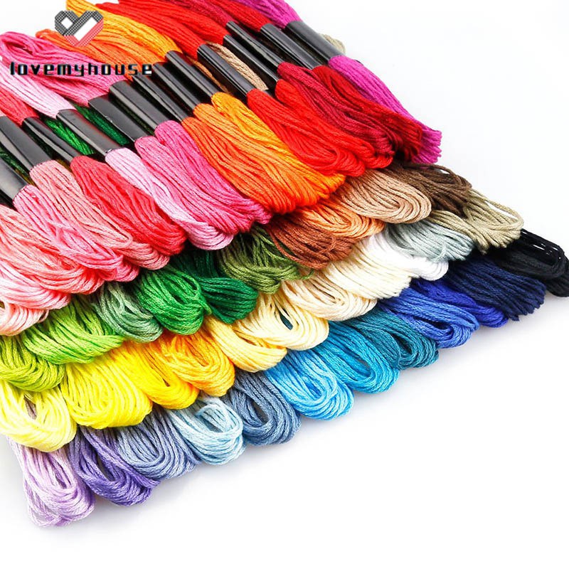 ☁ி☁ Metallic Embroidery Machine Thread Kit Cross Stitch Polyester Threads Sewing Accessories