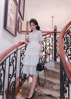 Váy ren trắng tinh khôi hàng cao cấp
