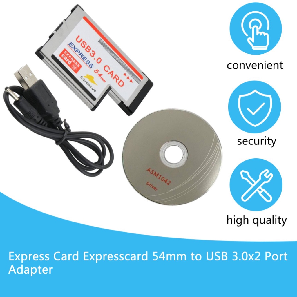 E High Full Speed Express Card Expresscard to USB 3.0 54mm Adapter Converter