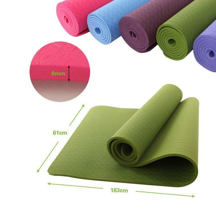 [HOT] Thảm Tập Yoga, Thảm Tập Thể Dục Chống Trượt TPE 2 Lớp 6mm Cao Cấp