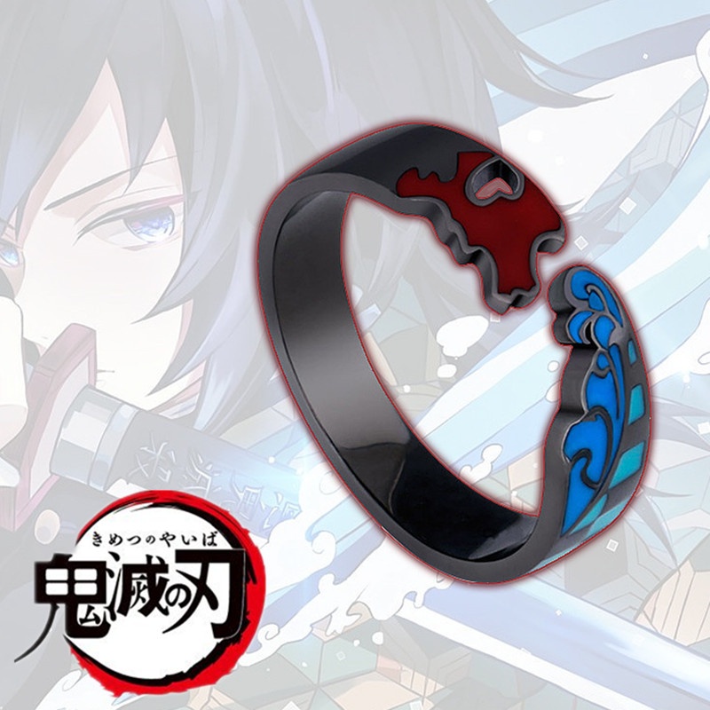 Nhẫn Hở Tùy Chỉnh Hình Nhân Vật Anime Demon Slayer Tomioka Giyuu Dùng Làm Quà Tặng Cho Nam Và Nữ