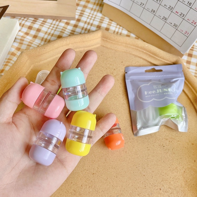 Khay Đựng Lens Hình Viên Thuốc Chống Rò Rỉ Nước