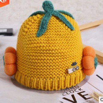 Mũ len hoa quả cute siêu ấm cho bé gái - nhiều màu lựa chọn