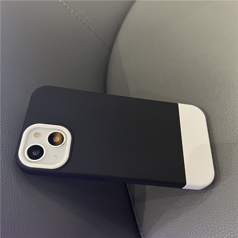 Ốp Điện Thoại Silicon Mềm Chống Sốc Màu Tương Phản Cho iPhone X XR Xs Max 11 12 Pro Max 13