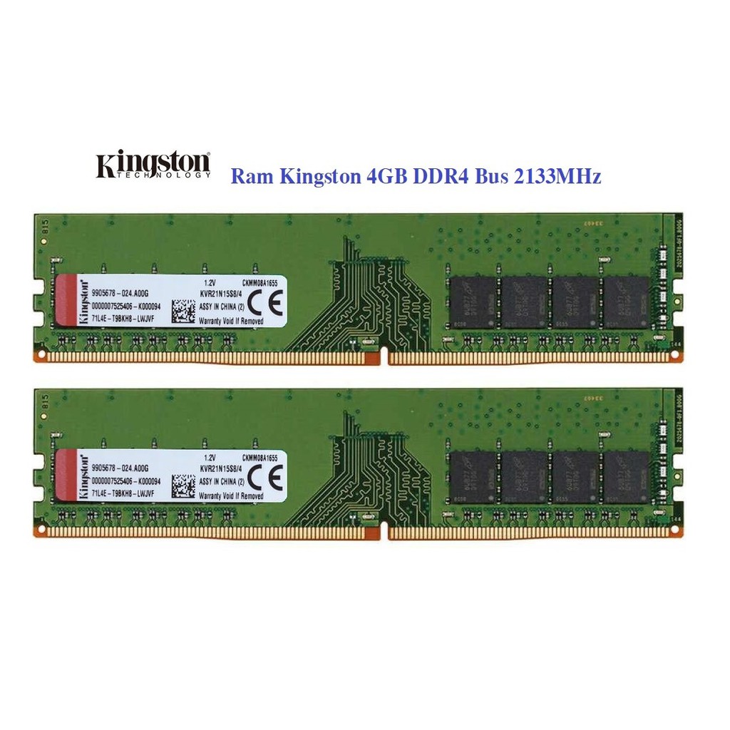 Ram Kingston 4GB DDR4 2133MHz Dùng Cho PC Desktop