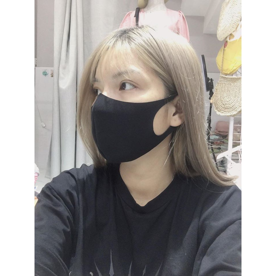 (Có sẵn- Giao ngay)Khẩu trang vải su cotton 3D (1c)