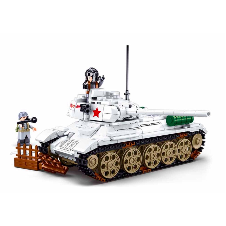 Set 518 Mô Hình Xe Tăng MOC WW2 T34 85 Cho Bé Mới