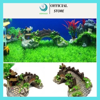[HÀNG CÓ SẴN]-Mô hình cầu non bộ trang trí bể cá phụ kiện thiết bị bể cá cảnh quan bể cá trang trí nhà cửa lũa bể cá