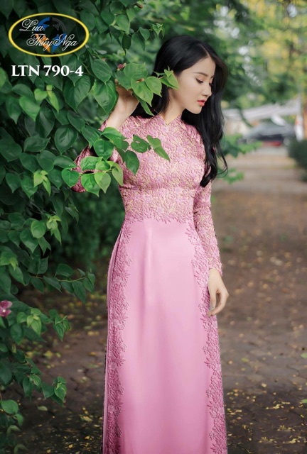 Vải áo dài giả ren