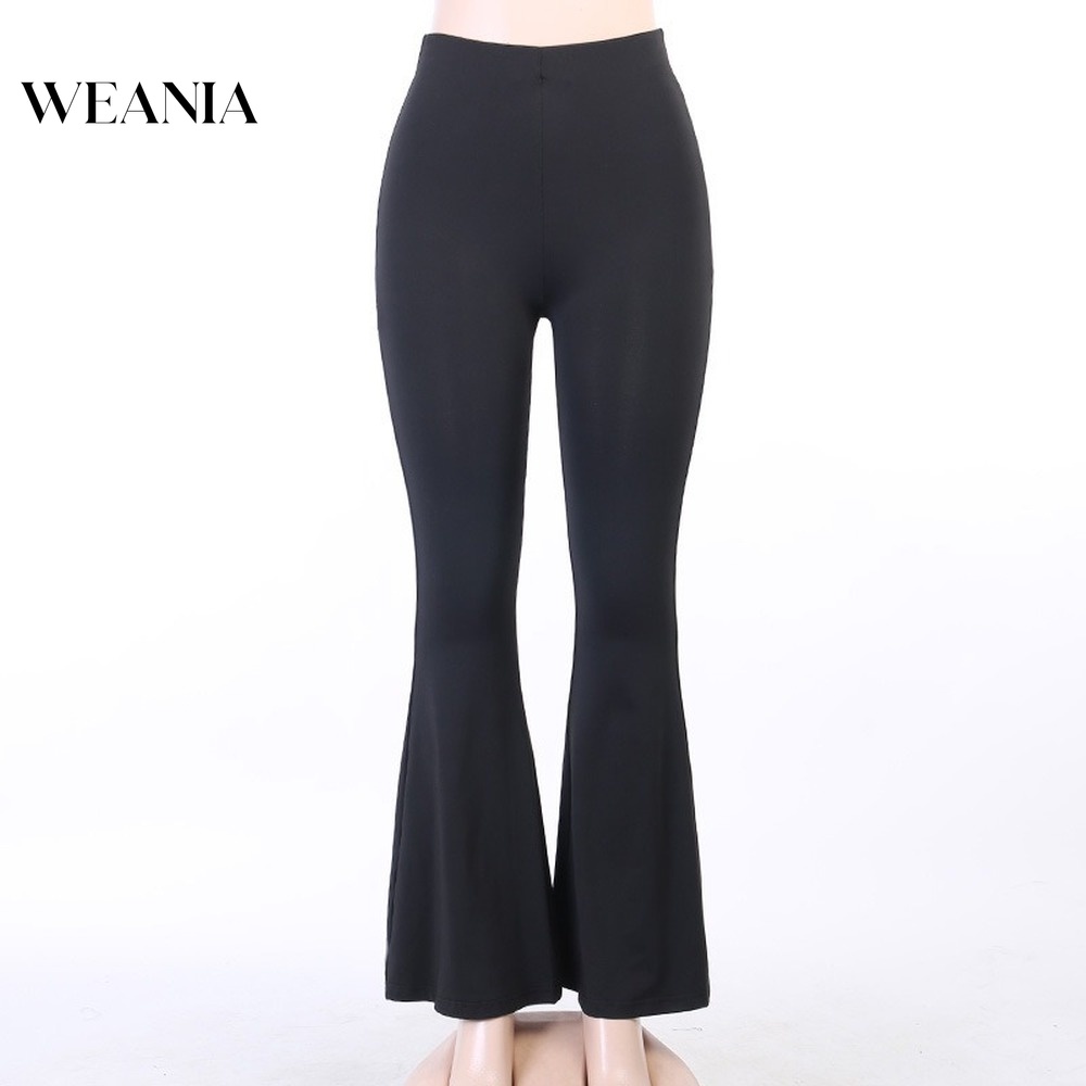 Quần Dài Lưng Cao Ống Loe Xếp Ly Thời Trang Quyến Rũ