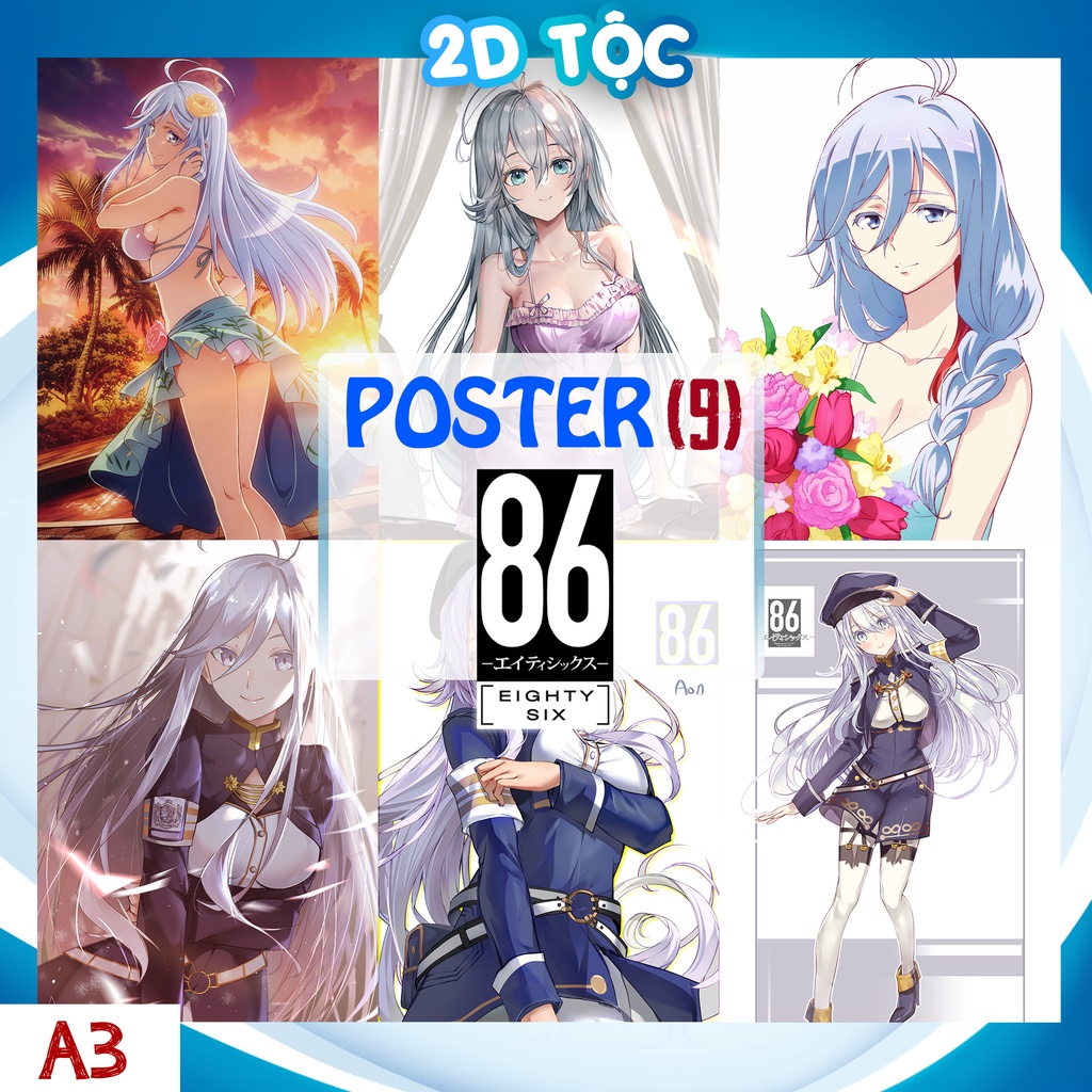 ẢNH POSTER A3 DÁN TƯỜNG CAO CẤP ANIME MANGA LIGHT NOVEL 86 EIGHTY SIX (9)  BY 2D TỘC SHOP