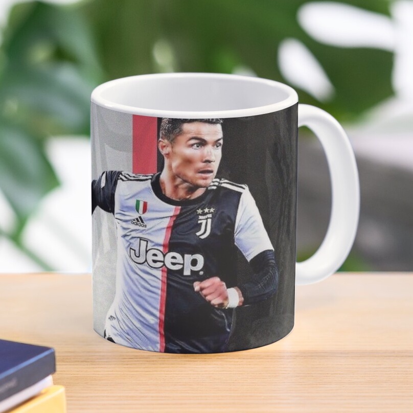 Cốc sứ lý sứ in hình ngôi sao bóng đá Christiano Ronaldo
