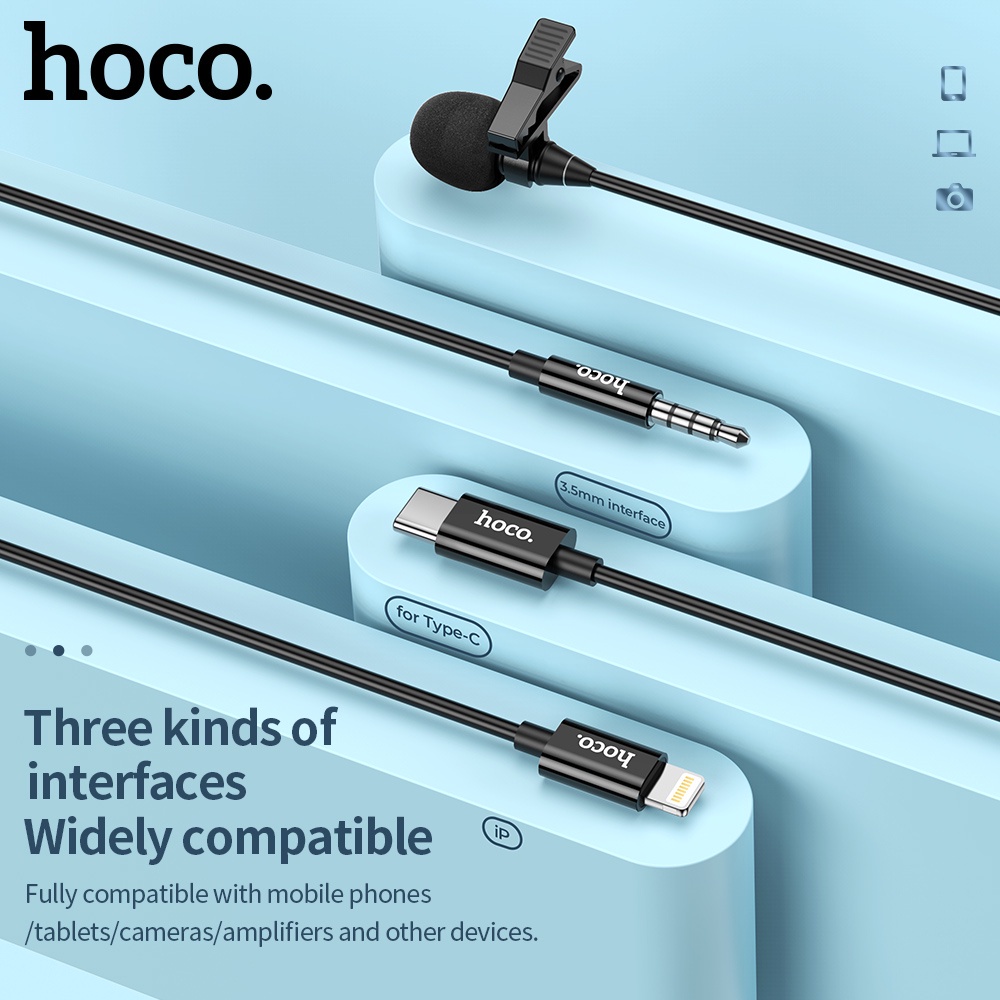 Micro cài áo mini HOCO. L14 tiện dụng thích hợp cho điện thoại ip samsung