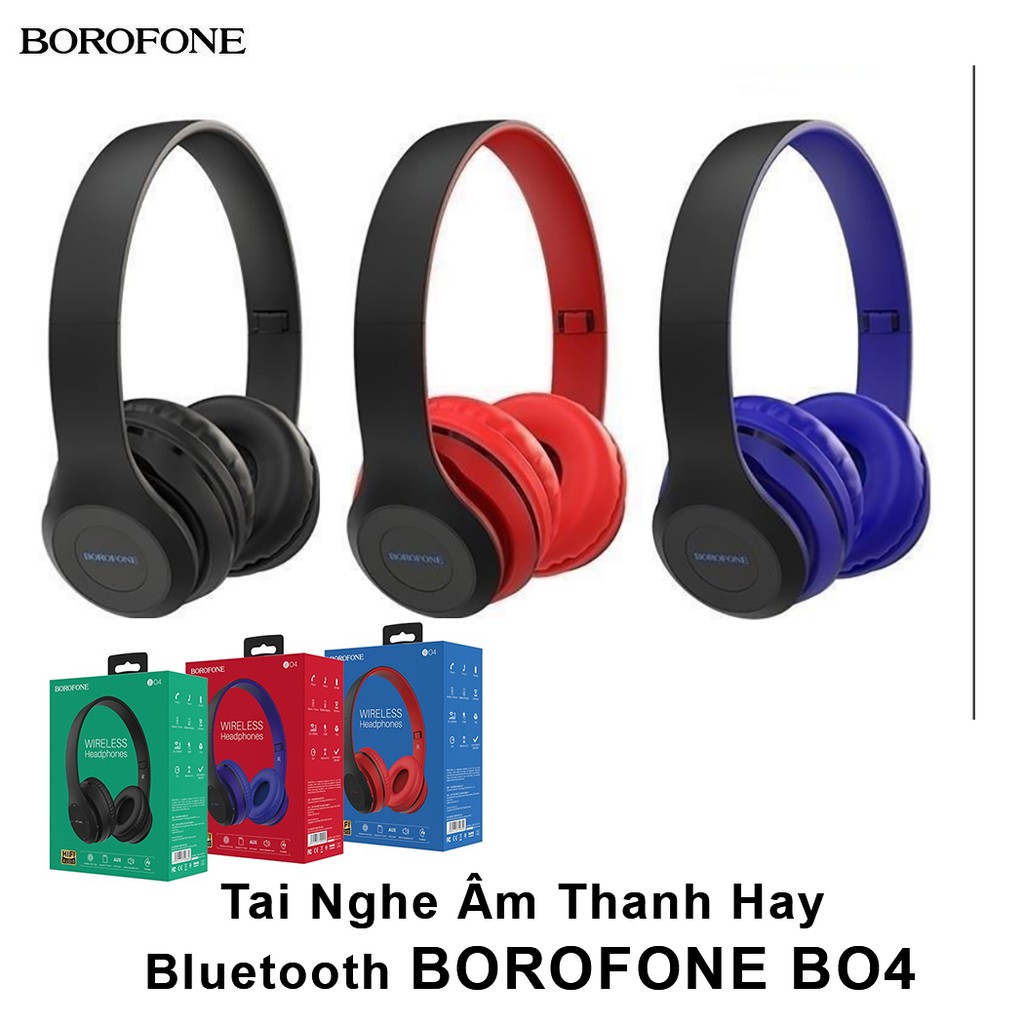 ⚡NowShip⚡ Tai Nghe Hay Bluetooth Chụp Tai BOROFONE BO4 Cho IPhone IPad Android Máy Tính ... HOCO