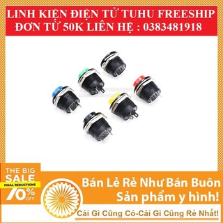 Nút Nhấn Đề 16mm (Đỏ, vàng, xanh)