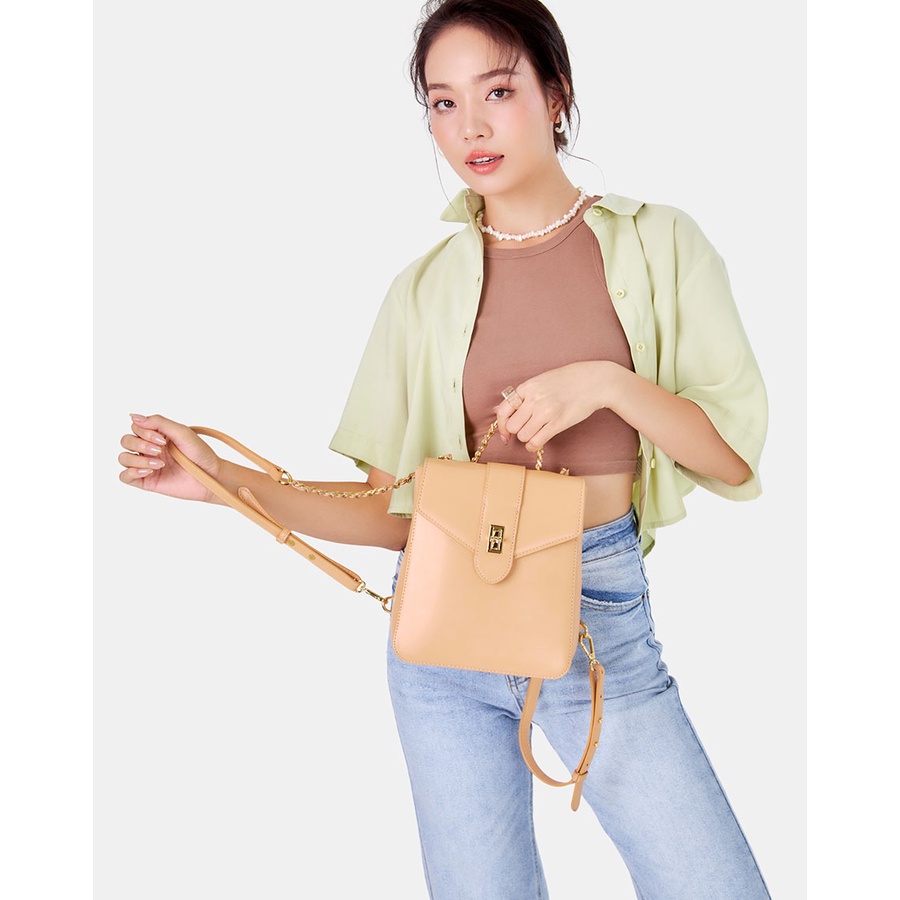 Balo Nữ Thời Trang JUNO Kiểu Dáng Nắp Khoá Xoay BL138