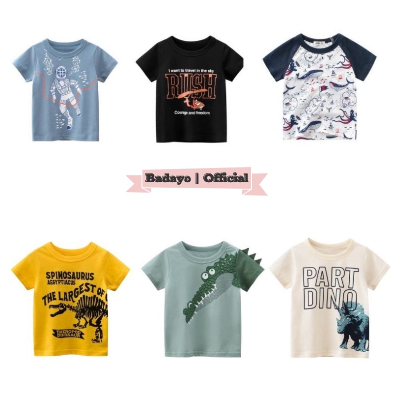 áo thun bé trai cộc tay in hình cho bé trai chất cotton mềm mịn BADAYO S1071