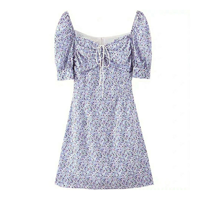 Đầm Tay Ngắn Chất Chiffon Hoạ Tiết Hoa Nữ Tính Size S-Xxl