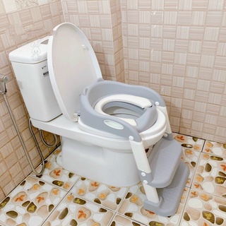 Ghế toilet cho bé bồn cầu có 2 tầng cầu thang
