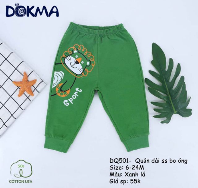 Quần dài bo ống bé trai, bé gái Dokma DQ501(6-24m)