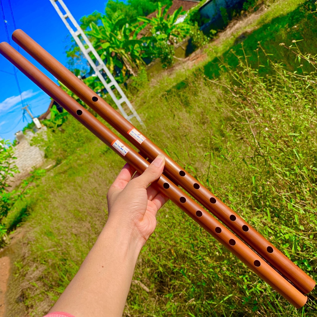 Sáo Nứa Hun Màu Cà Phê Loại Tốt  Loại Tốt - Âm Chuẩn, Hình Thức Đẹp, Khớp Beat.