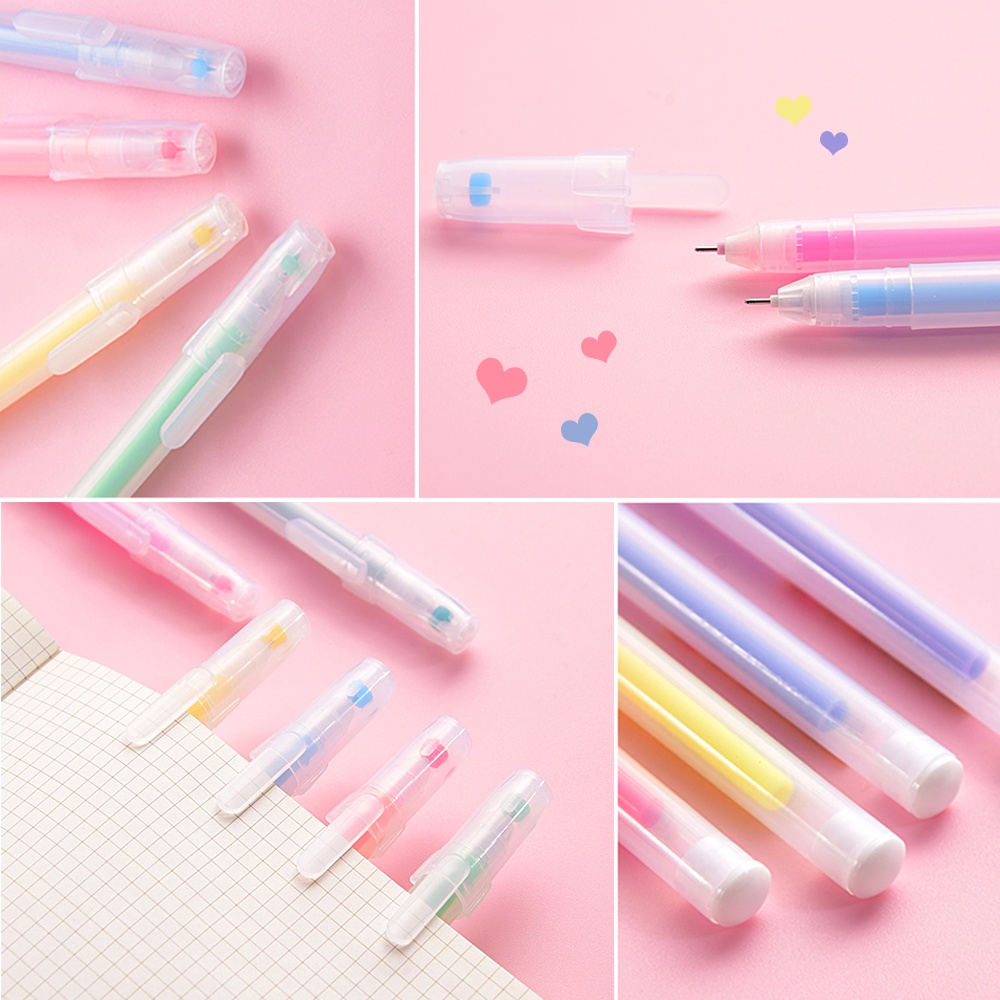 Hw Set 12 Bút Mực Gel Ngòi 0.5mm Nhiều Màu Xinh Xắn