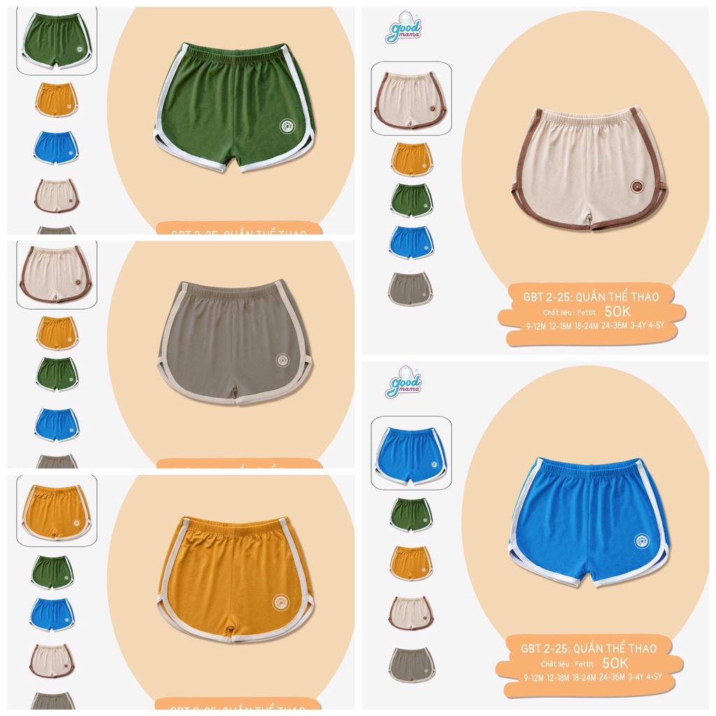 Quần đùi thể thao petit trẻ em Good Mama
