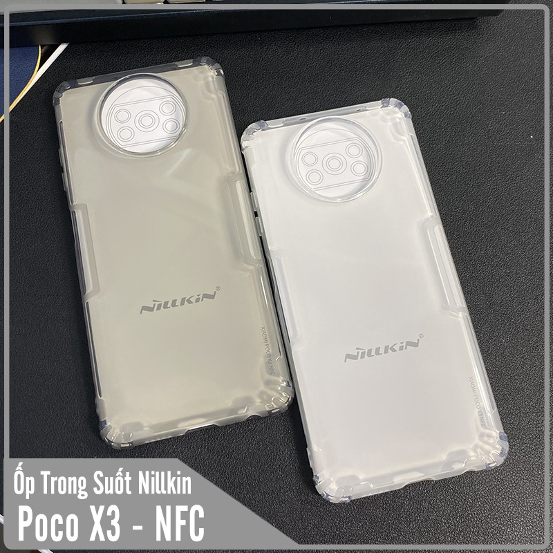 Ốp lưng cho Xiaomi Poco X3 NFC TPU trong suốt Nillkin NATURE