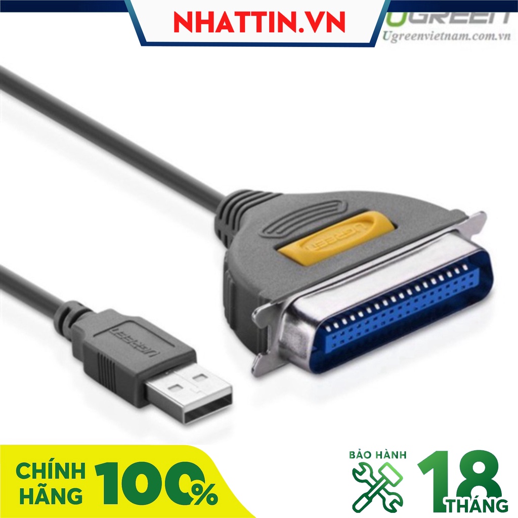 Cáp máy in USB to LPT IEEE 1284 dài 1,8m chính hãng Ugreen 20225  - Ph