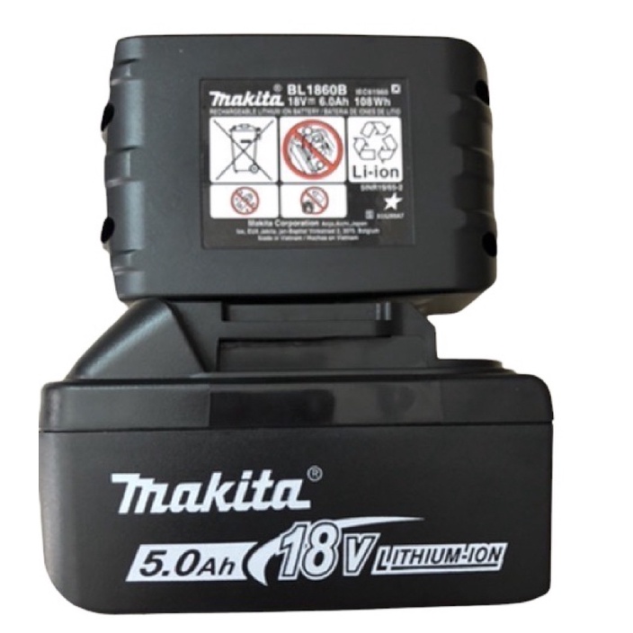 Vỏ pin in Makita 18V 2 hàng Adapter, nhựa ABS bền đẹp