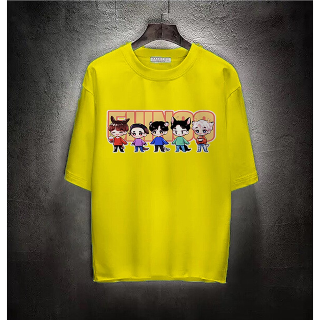 Áo thun Cotton Unisex - Fan Shinee Hàn Quốc - K-Pop - Chibi - Shinee hóa trang thú