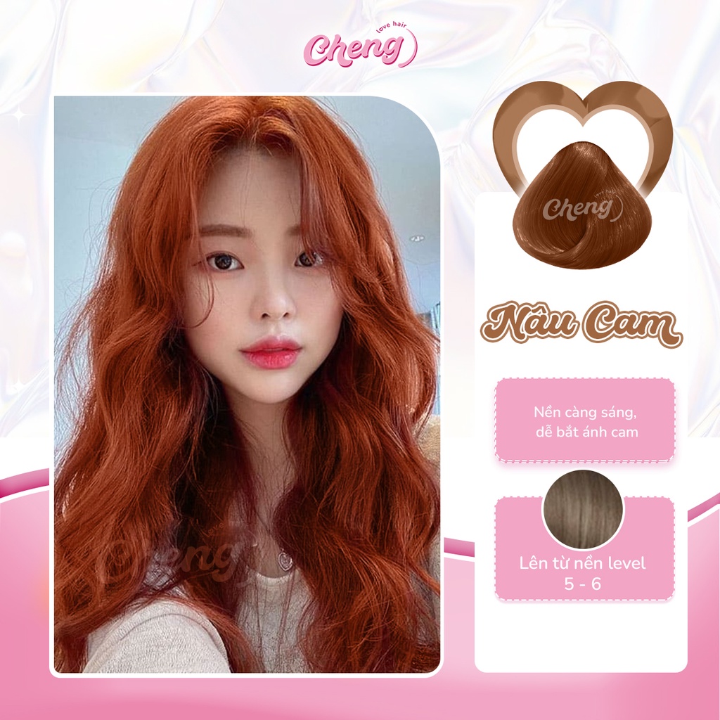 Thuốc Nhuộm Tóc Màu NÂU CAM Không Tẩy | Chenglovehair, Chenglovehairs