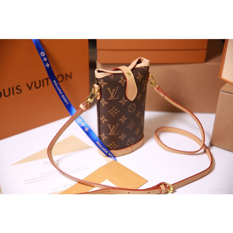 Túi đeo chéo nữ LV cá tính sz11x18cm hoa nâu fullbox nam châm