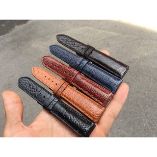 Dây đồng hồ da đà điểu cao cấp đủ size (Trong lót da bò)