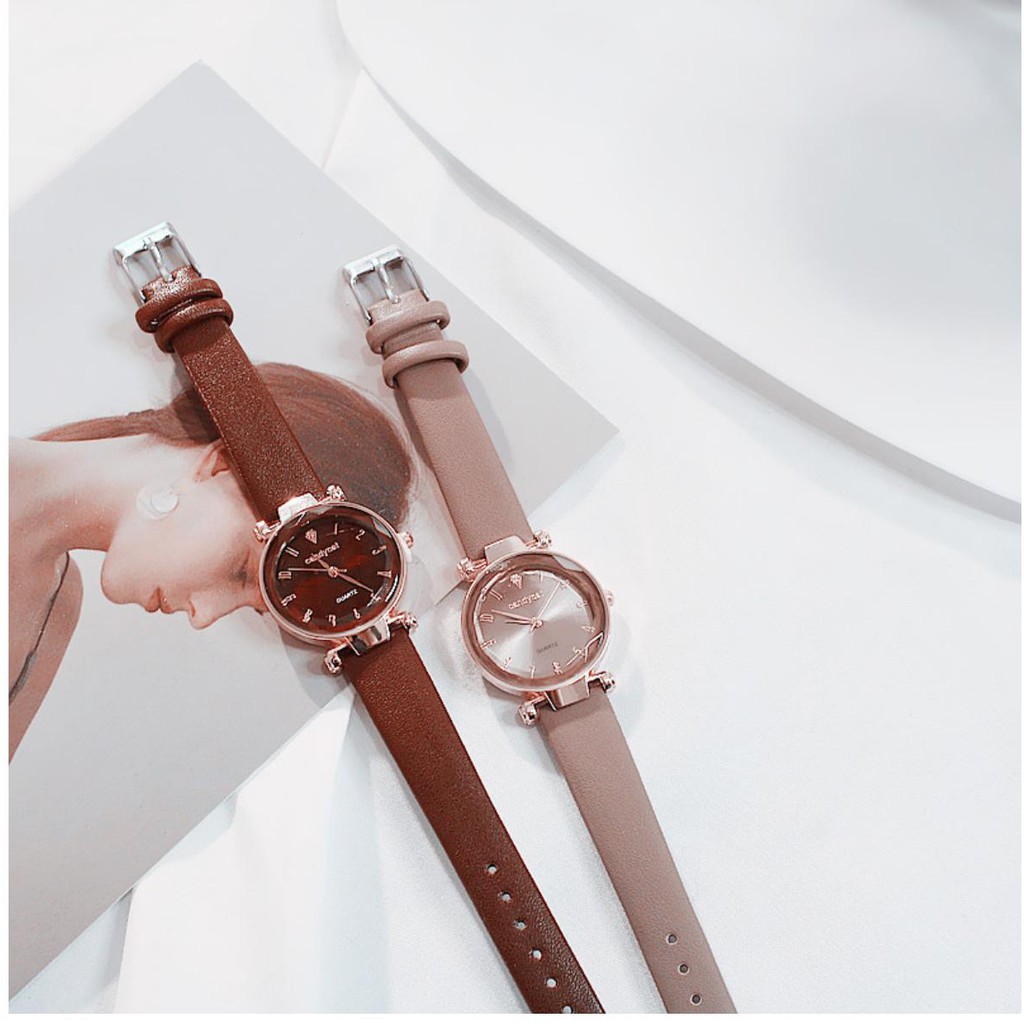 ĐỒNG HỒ NỮ DÂY DA CANDYCAT C245 MẶT SAO ĐÊM PHONG CÁCH HÀN QUỐC | BigBuy360 - bigbuy360.vn