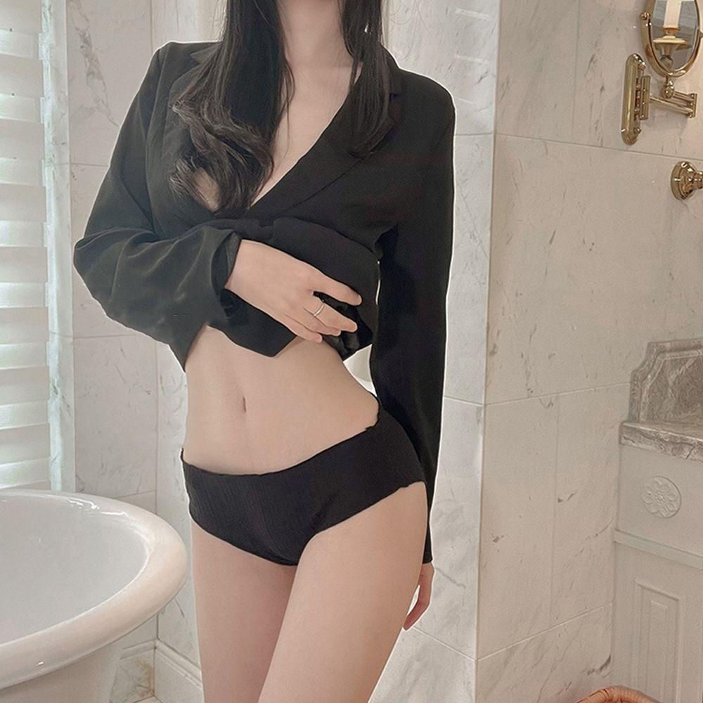 Quần Lót Ren Thoáng Khí Đính Nơ Phong Cách Lolita Gợi Cảm Cho Nữ