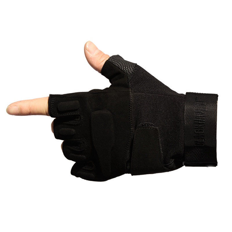 Găng Tay Đi Xe Máy Đi Phượt, Tập Thể Thao Black GT0012