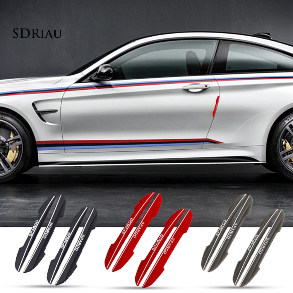 【Ready Stock】4Pcs/Set Car Door Edge Trim Anti-scratch Guard Protection Decor Strip Sticker
