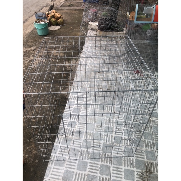 BỘI GÀ VUÔNG, LỒNG GÀ GHÉP 80x80x80cm (dài x rộng x cao), KO KHAY TÔN