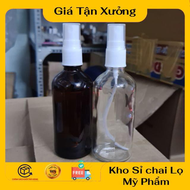 Chai Xịt Phun Sương ❤ TRÙM SỈ ❤ [50ml,100ml] Chai lọ thủy tinh xịt phun sương chiết nước hoa, phụ kiện du lịch