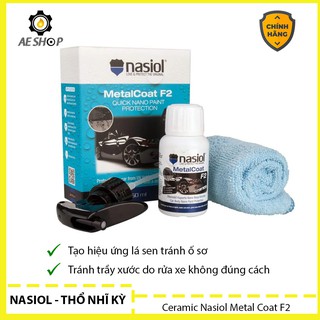 Dung dịch phủ ceramic nasiol metal coat f2 - phủ bóng sơn xe ô tô