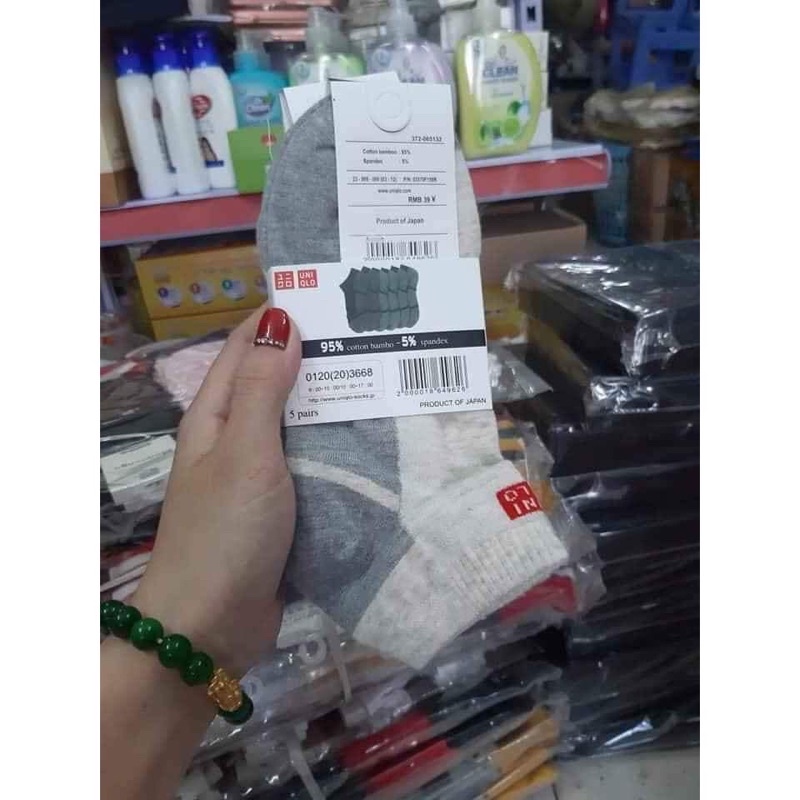 Combo 5 đôi tất cổ ngắn Uni nam nữ