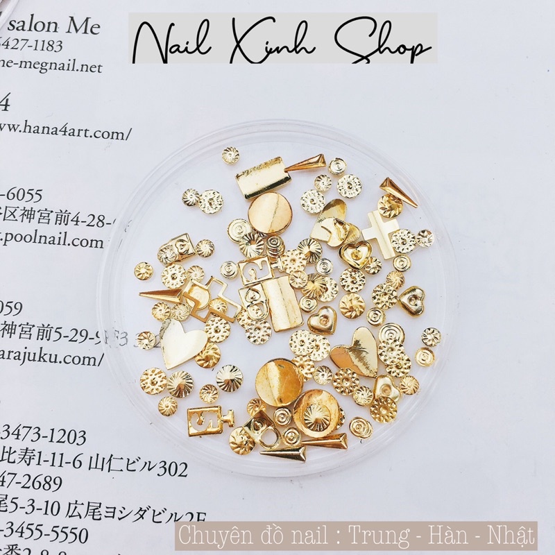 Túi charm mix nail , phụ kiện làm móng phong cách Nhật Bản
