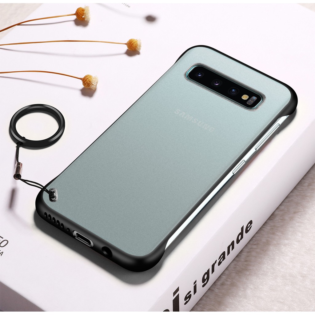 Samsung S10 S10plus with finger ring Borderless frosted phone case