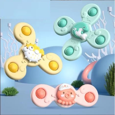 Đồ Chơi 3 Con Quay Spinner Dán Tường Cho Bé