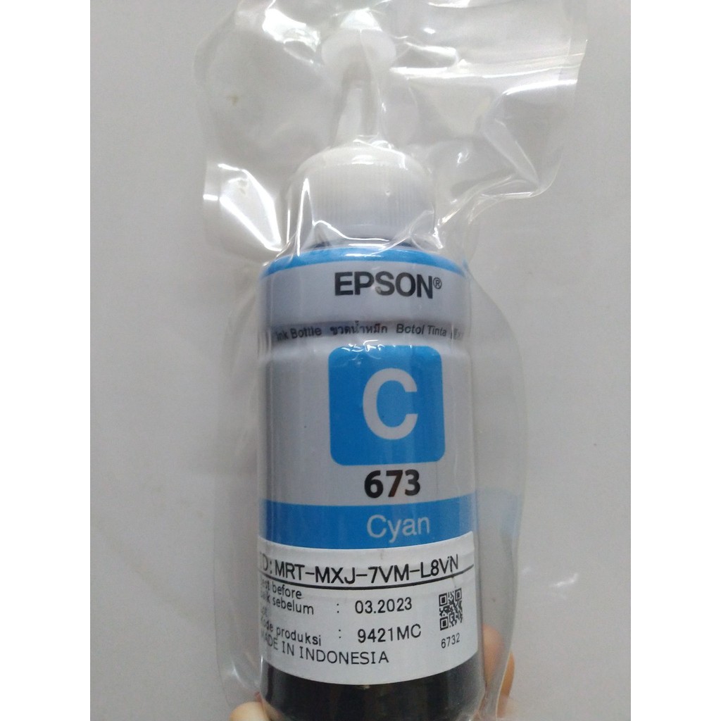 Mực Epson 673 màu xanh dành cho máy Epson L805 / L850 / L1800 / L810 / L800- xanh (Cyan)