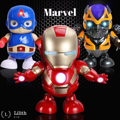 Iron man Robot [ Nhảy theo nhạc ] [ Batman - Hulk - Người kiến - Captain American ] Đồ chơi marvel