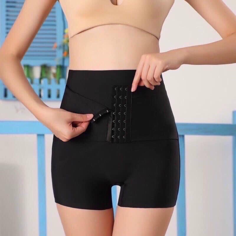Quần Gen Nịt Bụng Khuy Cài Đúc Su Lụa Nguyên Khối Dáng Đùi Chống cuộn 802