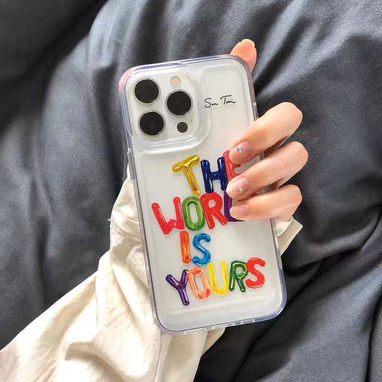 European and American Niche English Iphone13 Phone Case for Apple 11 Straight Edge Xs Soft Case 12 Drop-Resistant XR Silicone 8P OoTn