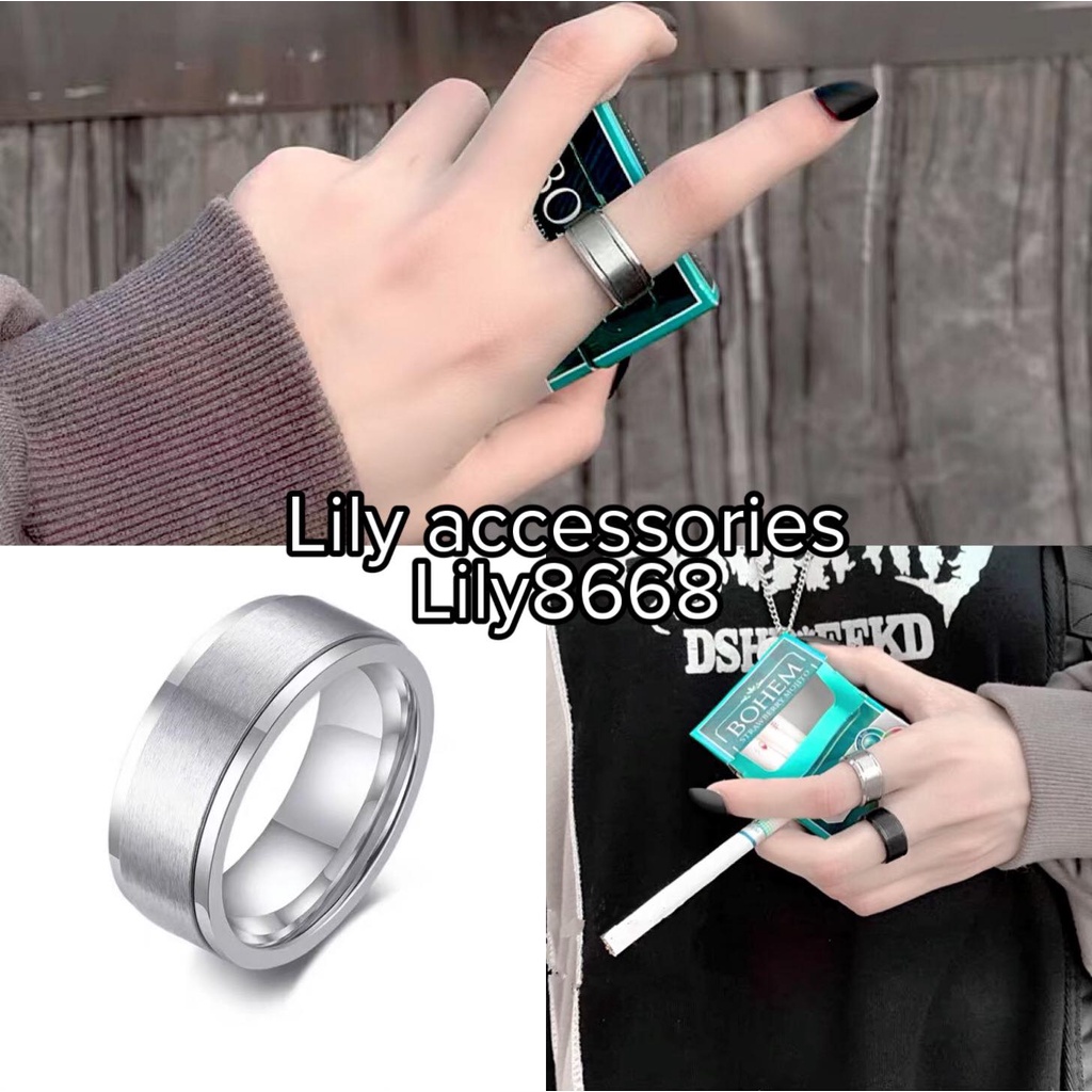 nhẫn titan nam nữ khía cạnh không gỉ không đen